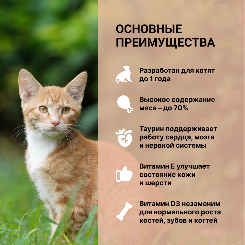 Wellkiss Delice Влажный корм (консервы) для котят, с цыпленком, 100 гр.
Wellkiss Delice Влажный корм (консервы) для котят, с цыпленком, 100 гр.