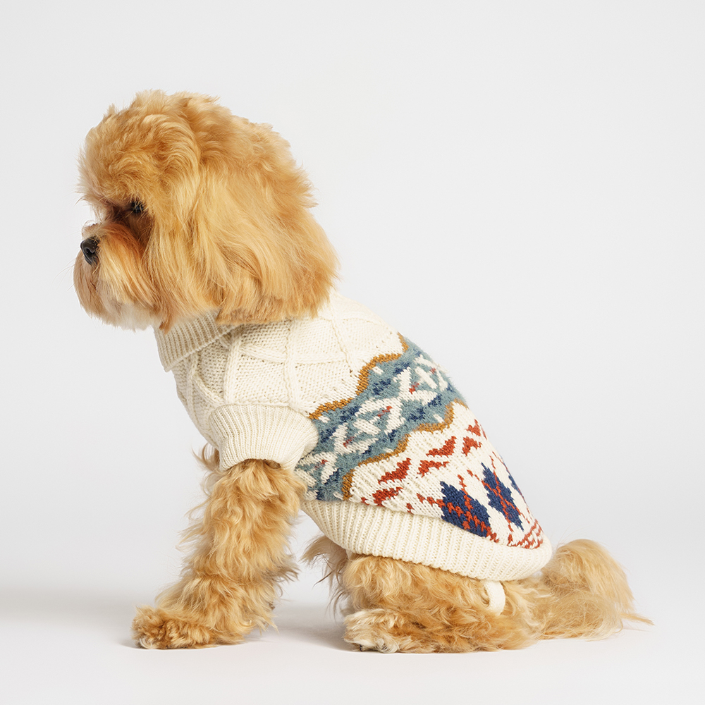 Petmax Свитер с узорами для кошек и собак, , бежевый 
Petmax Свитер с узорами для кошек и собак, , бежевый