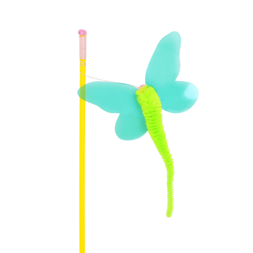 RURRI Игрушка-дразнилка для кошек Бабочка, игрушка 13х12 см, длина палки 46 см, Разноцветный 
RURRI Игрушка-дразнилка для кошек Бабочка, игрушка 13х12 см, длина палки 46 см, Разноцветный