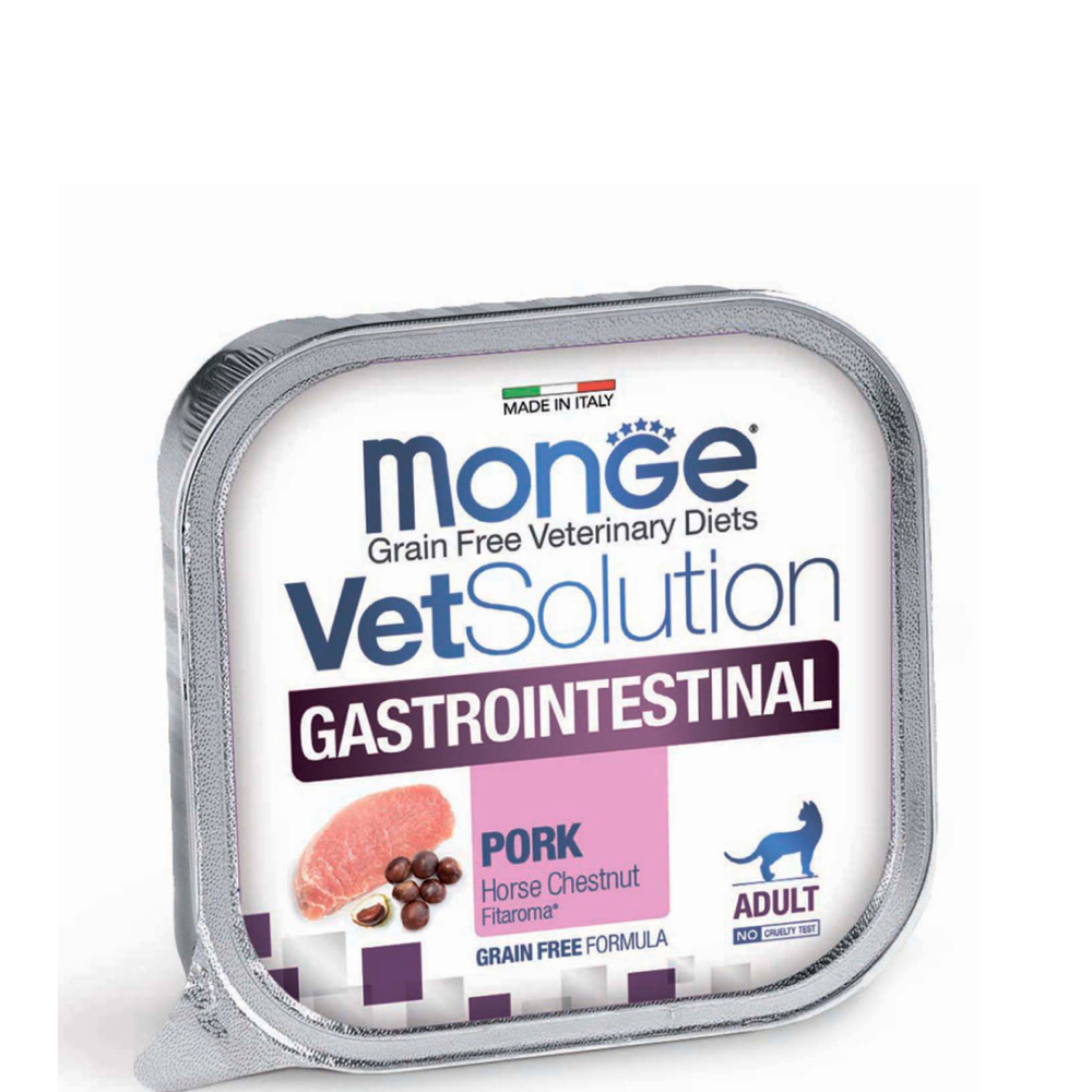 Monge VetSolution Cat Gastrointestinal Влажный корм (ламистер) для кошек при заболеваниях ЖКТ, 100 гр.
Monge VetSolution Cat Gastrointestinal Влажный корм (ламистер) для кошек при заболеваниях ЖКТ, 100 гр.
