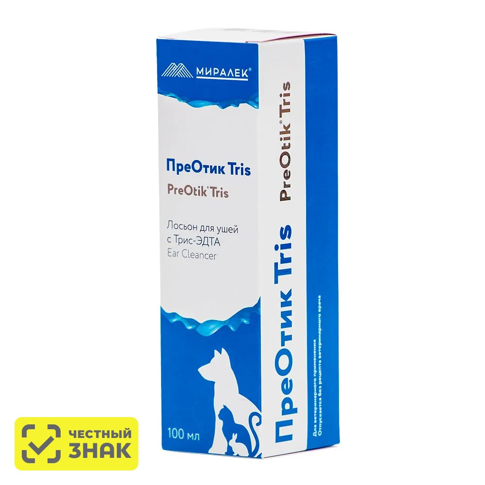 МИРАЛЕК Лосьон для ушей кошек и собак ПреОтик Tris, 100 мл
МИРАЛЕК Лосьон для ушей кошек и собак ПреОтик Tris, 100 мл