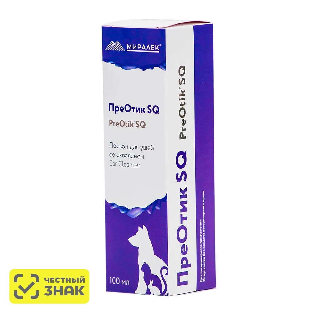 МИРАЛЕК Лосьон для ушей кошек и собак ПреОтик SQ, 100 мл
МИРАЛЕК Лосьон для ушей кошек и собак ПреОтик SQ, 100 мл