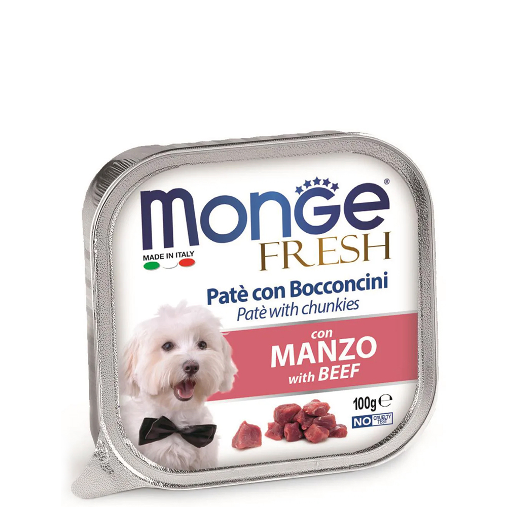 Monge Fresh Влажный корм (консервы) для собак, нежный паштет из говядины, 100 гр.
Monge Fresh Влажный корм (консервы) для собак, нежный паштет из говядины, 100 гр.