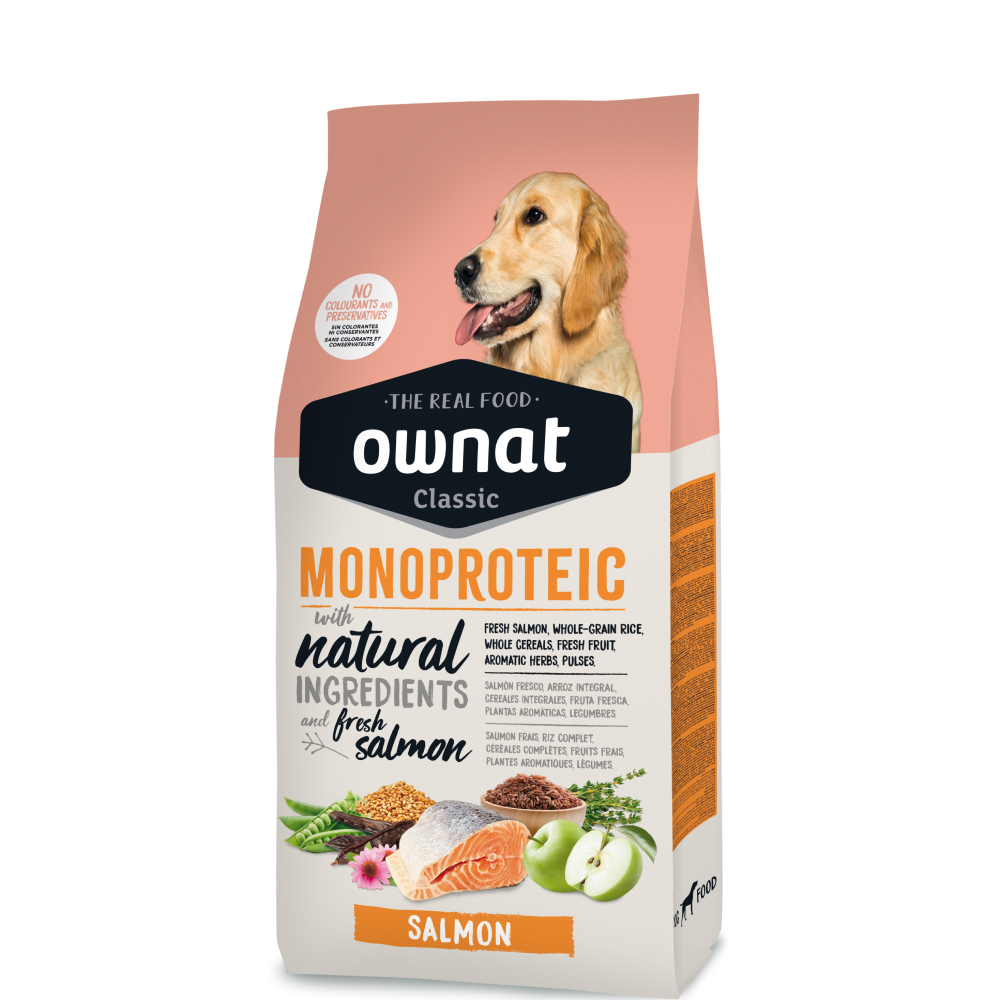 Ownat Classic Monoproteic Сухой монопротеиновый корм для собак, с лососем, 12 кг
Ownat Classic Monoproteic Сухой монопротеиновый корм для собак, с лососем, 12 кг