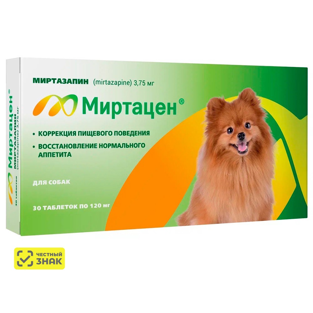 Apicenna Миртацен Средство для коррекции и восстановления нормального аппетита у собак, 30 таблеток
Apicenna Миртацен Средство для коррекции и восстановления нормального аппетита у собак, 30 таблеток