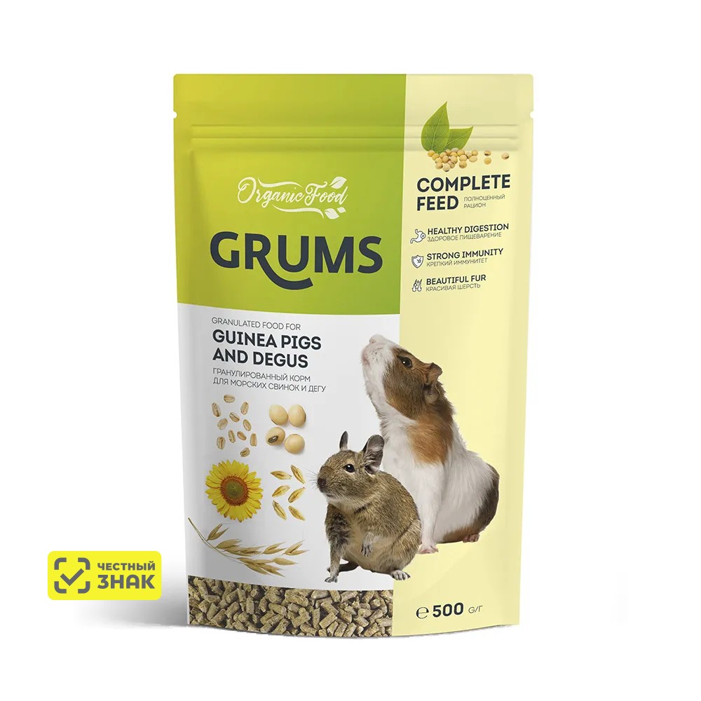 GRUMS Корм гранулированный для морских свинок и дегу, 500 гр.
GRUMS Корм гранулированный для морских свинок и дегу, 500 гр.