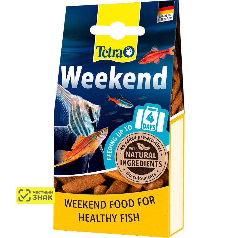 Tetra Weekend Корм выходного дня для рыб, 20 палочек
Tetra Weekend Корм выходного дня для рыб, 20 палочек