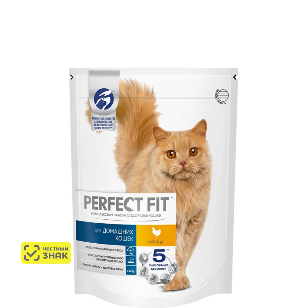 Perfect Fit Сухой корм для домашних кошек, с курицей, 650 гр.
Perfect Fit Сухой корм для домашних кошек, с курицей, 650 гр.