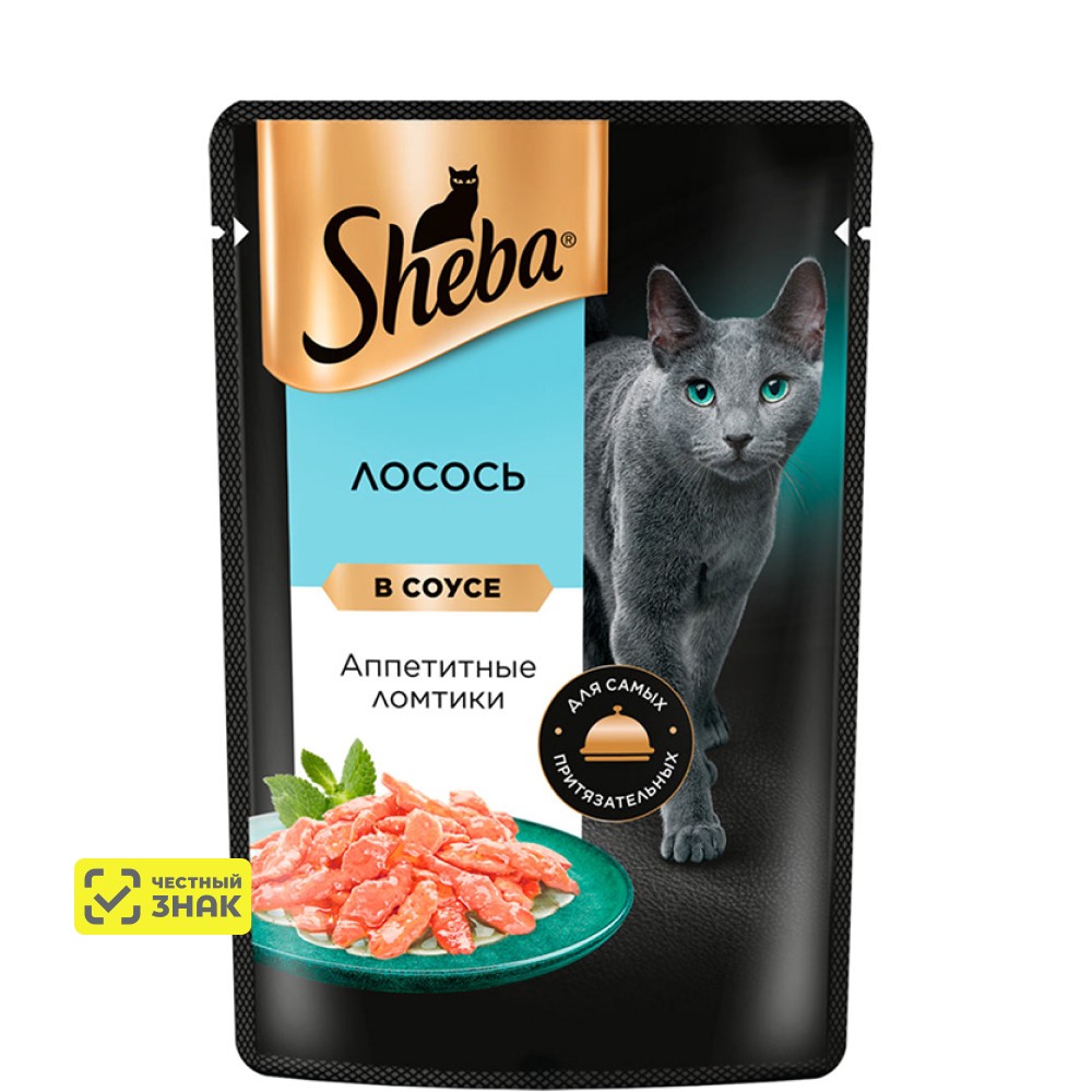 Sheba Влажный корм (пауч) для кошек Аппетитные ломтики, с лососем в соусе, 75 гр.
Sheba Влажный корм (пауч) для кошек Аппетитные ломтики, с лососем в соусе, 75 гр.