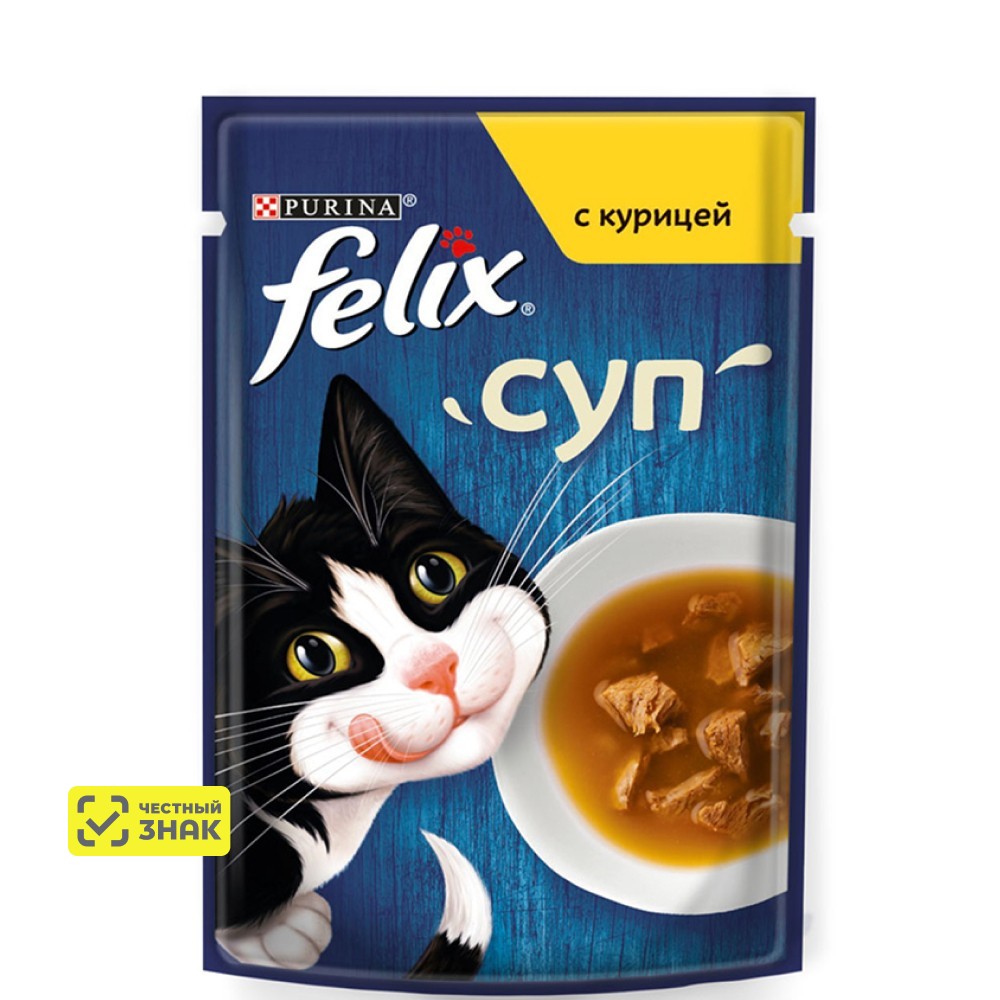 Felix Влажный корм (пауч) для взрослых кошек, с курицей в соусе, 48 гр.
Felix Влажный корм (пауч) для взрослых кошек, с курицей в соусе, 48 гр.