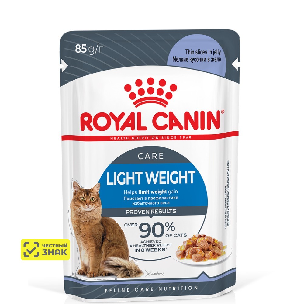 Royal Canin Light Weight Care Влажный корм (пауч) для взрослых кошек, в желе, 85 гр.
Royal Canin Light Weight Care Влажный корм (пауч) для взрослых кошек, в желе, 85 гр.