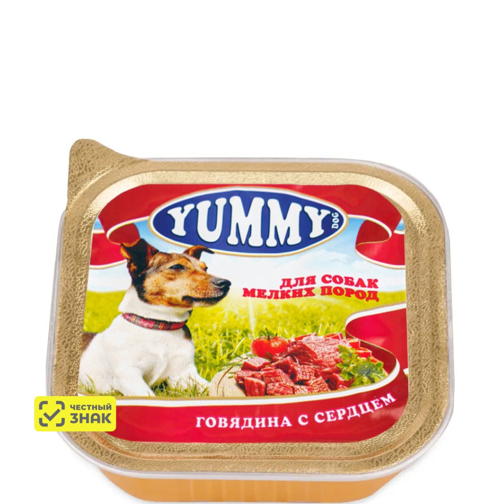 Yummy Влажный корм (консервы) для собак мелких пород, с говядиной и сердцем, 100 гр.
Yummy Влажный корм (консервы) для собак мелких пород, с говядиной и сердцем, 100 гр.