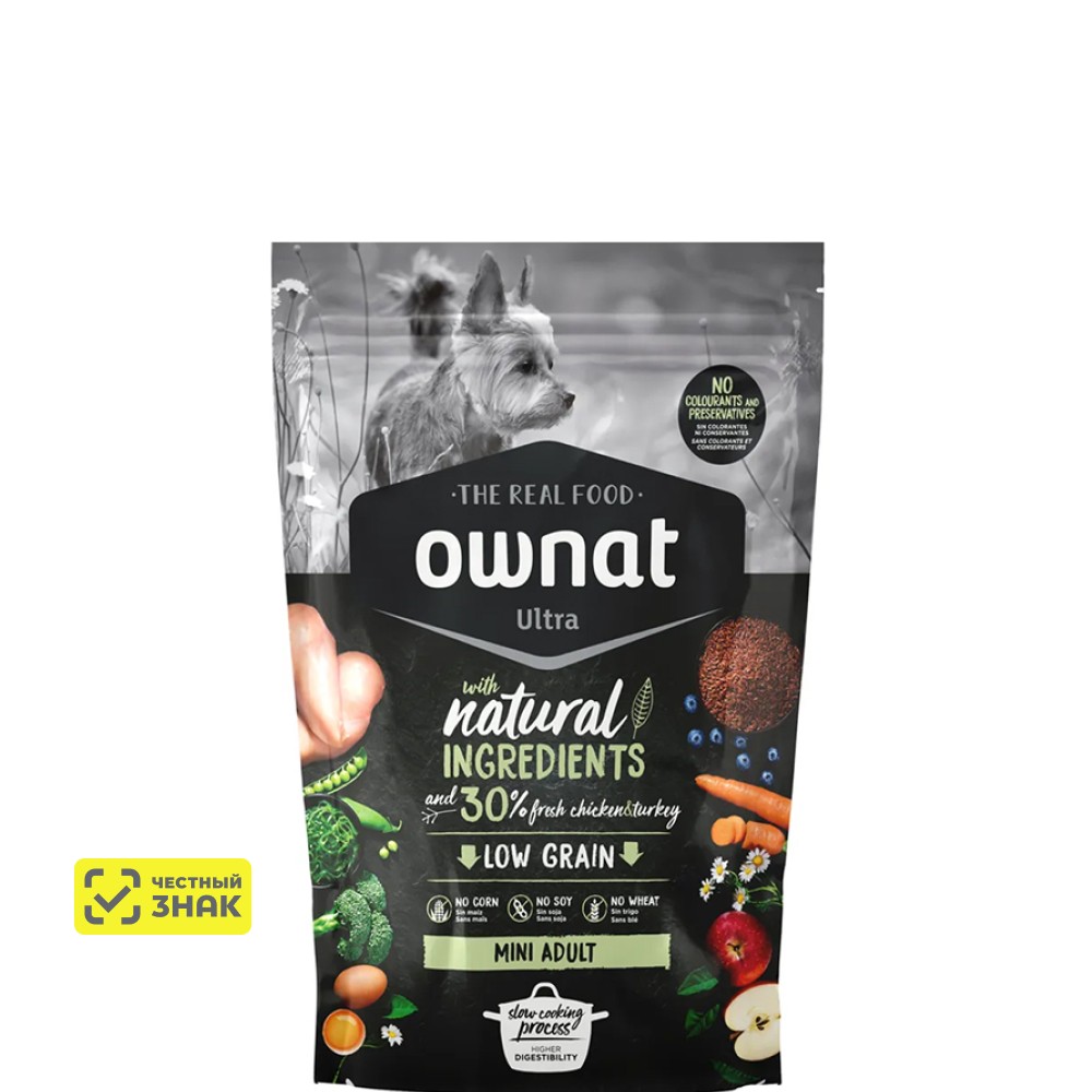 Ownat Mini Adult Ultra Сухой корм для собак мелких пород, с курицей и индейкой, 400 гр.
Ownat Mini Adult Ultra Сухой корм для собак мелких пород, с курицей и индейкой, 400 гр.