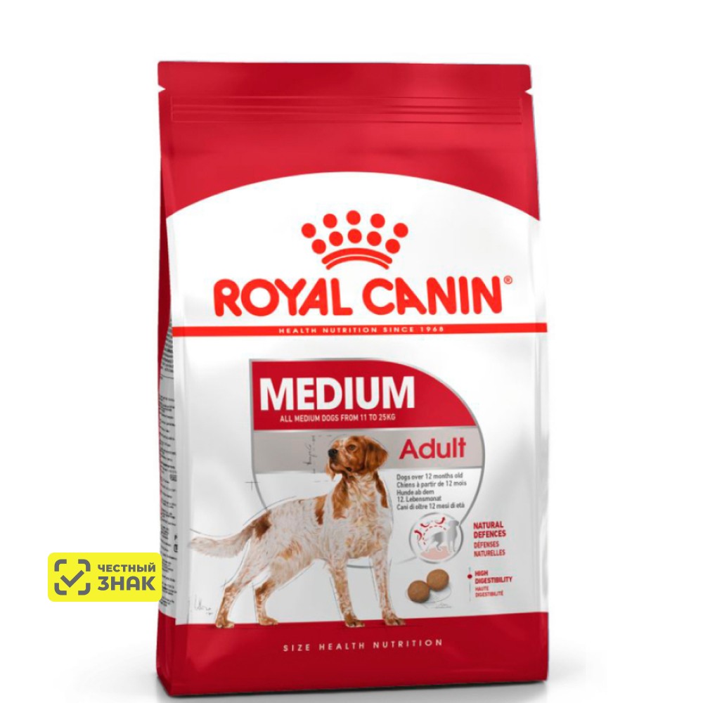 Royal Canin Medium Adult Сухой корм для собак средних размеров в возрасте от 12 месяцев до 7 лет, 3 кг
Royal Canin Medium Adult Сухой корм для собак средних размеров в возрасте от 12 месяцев до 7 лет, 3 кг