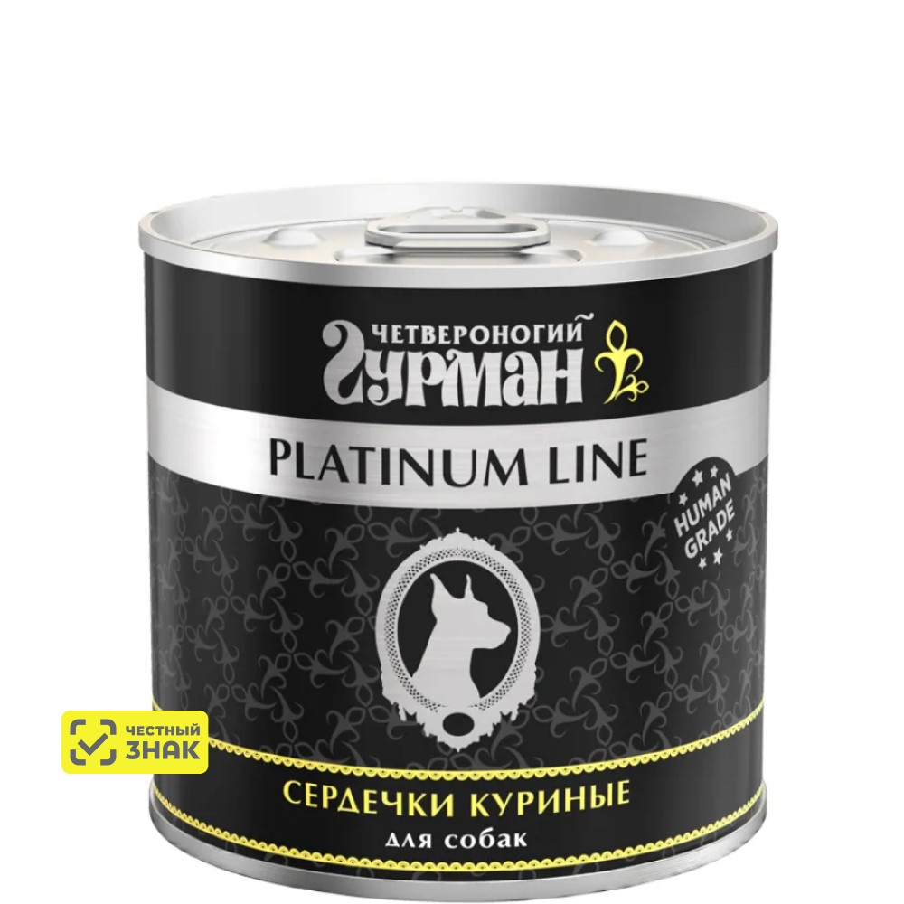 Четвероногий Гурман Platinum Line Влажный корм (консервы) для собак всех пород, сердечки куриные в желе, 240 гр.
Четвероногий Гурман Platinum Line Влажный корм (консервы) для собак всех пород, сердечки куриные в желе, 240 гр.
