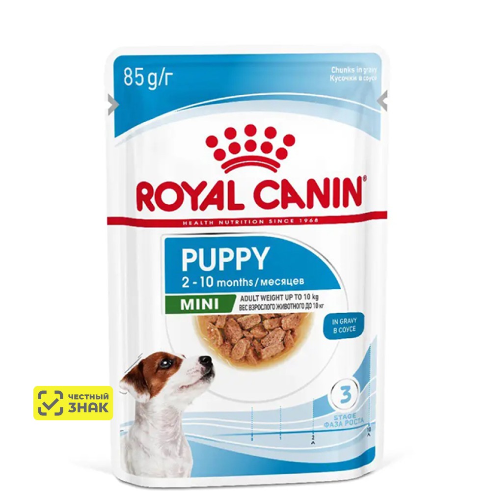 Royal Canin Mini Puppy Влажный корм (пауч) для щенков мелких пород, 85 гр.
Royal Canin Mini Puppy Влажный корм (пауч) для щенков мелких пород, 85 гр.