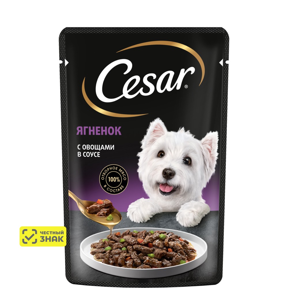 Cesar Влажный корм (пауч) для собак, ягненок с овощами, 85 гр.
Cesar Влажный корм (пауч) для собак, ягненок с овощами, 85 гр.