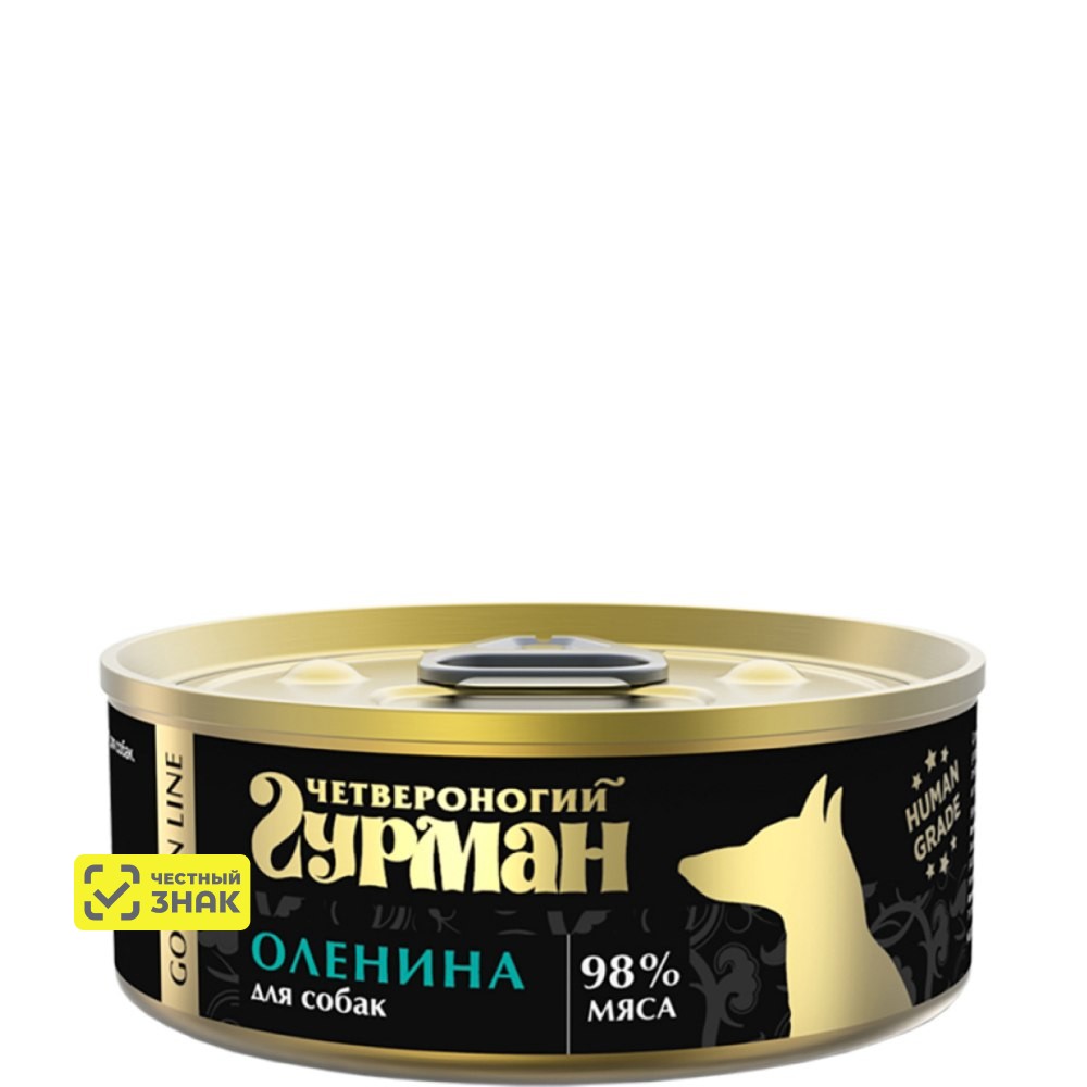 Четвероногий Гурман Golden Line Влажный корм (консервы) для собак, с олениной, 100 гр.
Четвероногий Гурман Golden Line Влажный корм (консервы) для собак, с олениной, 100 гр.