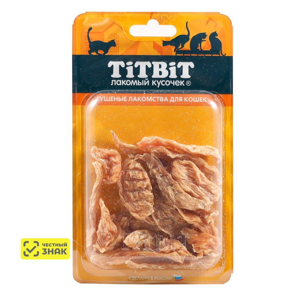 TiTBiT Лакомство Филе куриное соломка для кошек
TiTBiT Лакомство Филе куриное соломка для кошек