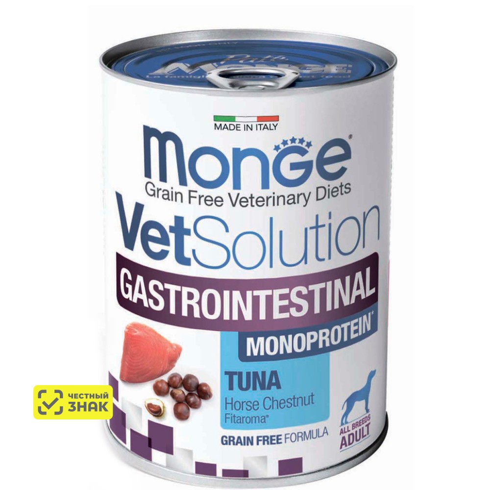 Monge VetSolution Gastrointestinal Влажный корм (консервы) для собак с заболеваниями жкт, 400 гр.
Monge VetSolution Gastrointestinal Влажный корм (консервы) для собак с заболеваниями жкт, 400 гр.