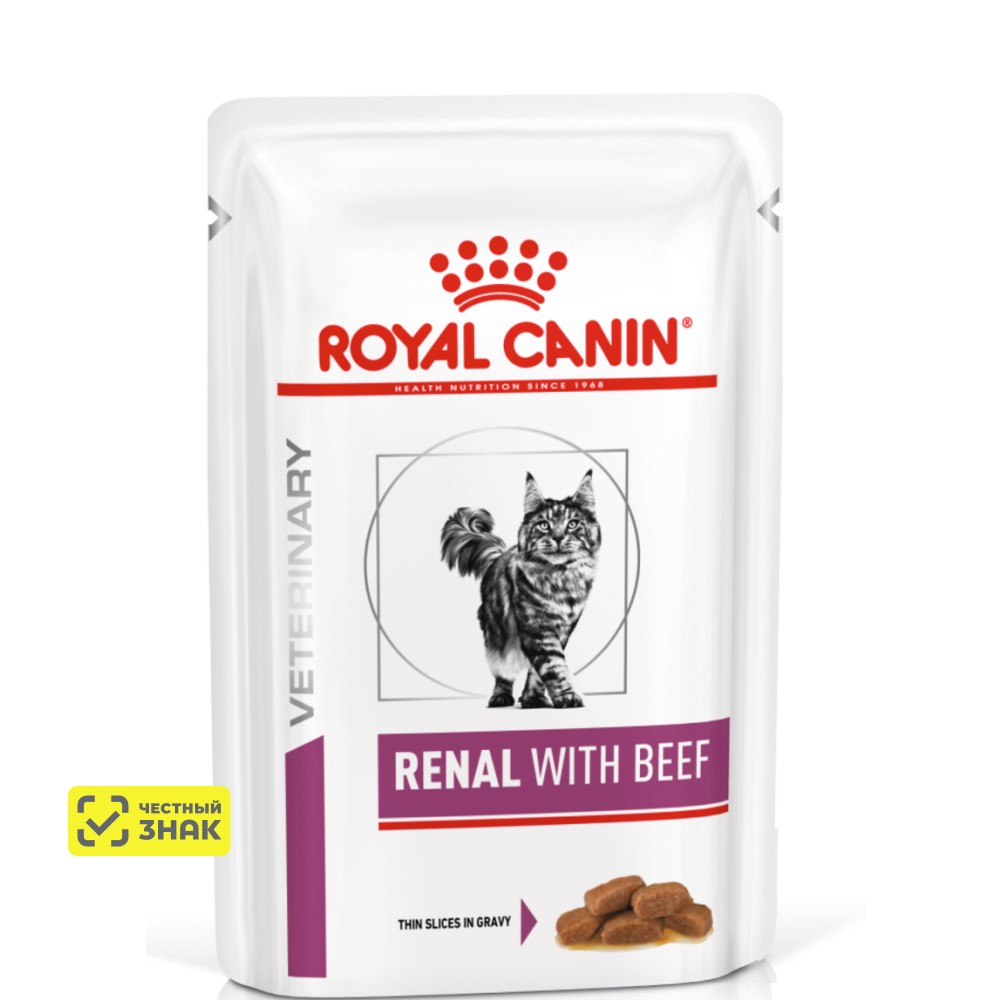 Royal Canin Renal Влажный корм (пауч) для поддержания функции почек у кошек, говядина, 85 гр.
Royal Canin Renal Влажный корм (пауч) для поддержания функции почек у кошек, говядина, 85 гр.