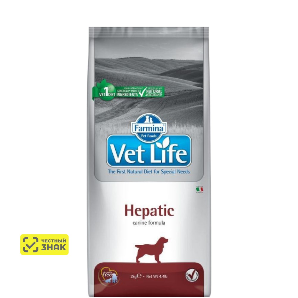 Farmina Vet Life Dog Hepatic Сухой диетический корм для собак при болезнях печени, 2 кг
Farmina Vet Life Dog Hepatic Сухой диетический корм для собак при болезнях печени, 2 кг