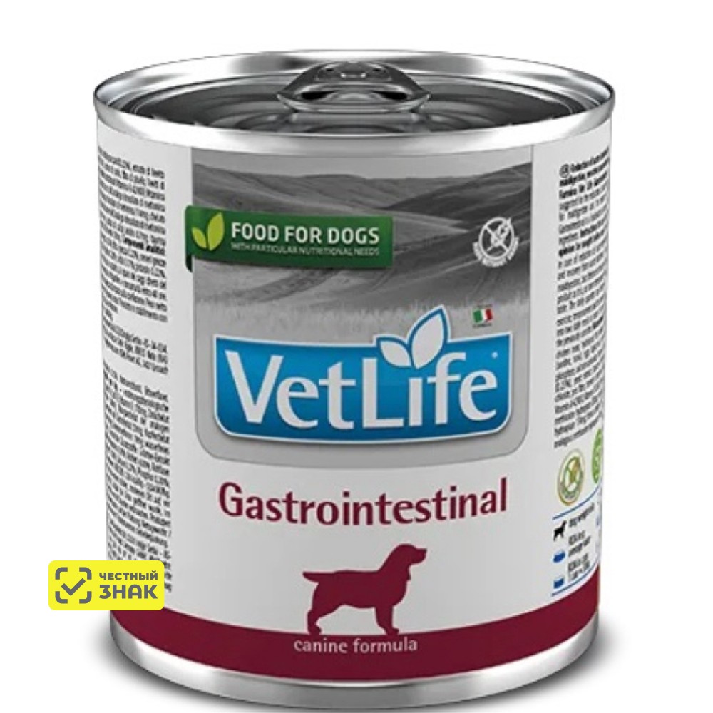 Farmina Vet Life Gastrointestinal Влажный корм (консервы) для собак при заболеваниях ЖКТ, 300 гр.
Farmina Vet Life Gastrointestinal Влажный корм (консервы) для собак при заболеваниях ЖКТ, 300 гр.
