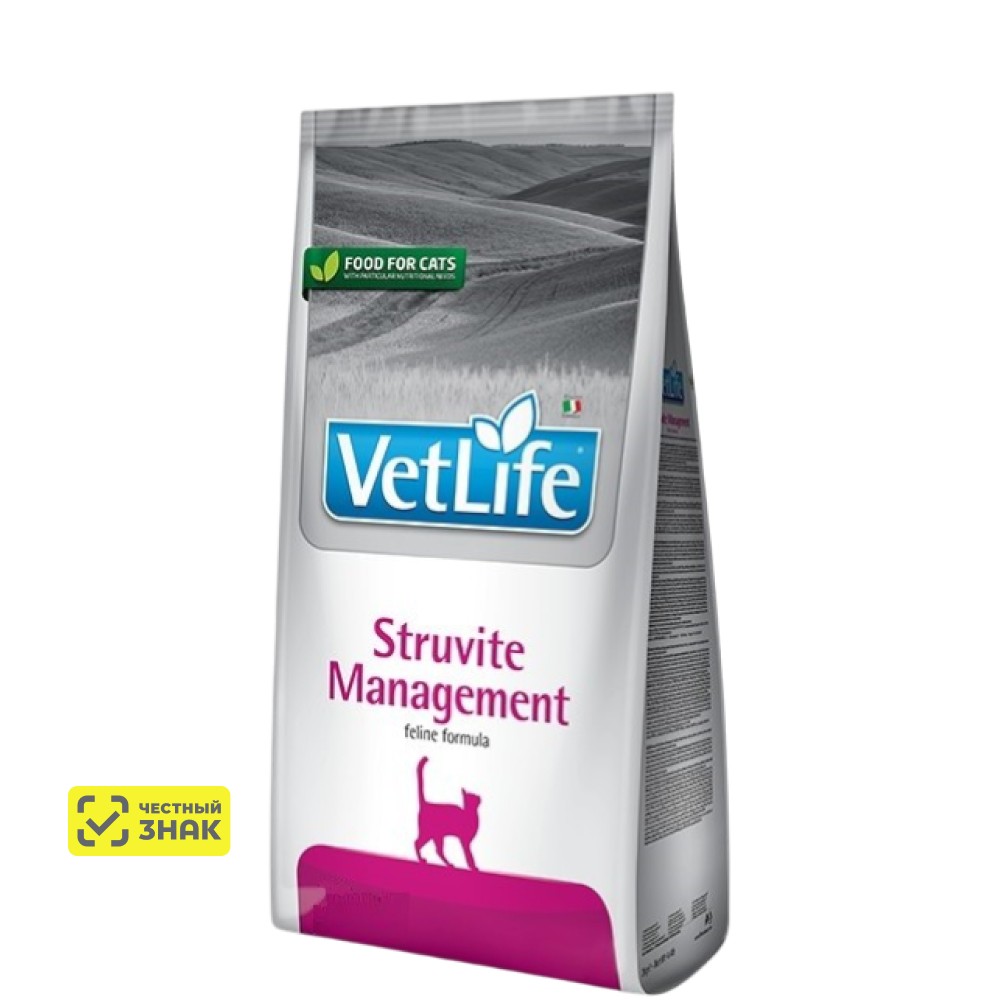 Farmina Vet Life Struvite Management Сухой диетический корм для кошек при мочекаменной болезни, с курицей, 2 кг
Farmina Vet Life Struvite Management Сухой диетический корм для кошек при мочекаменной болезни, с курицей, 2 кг