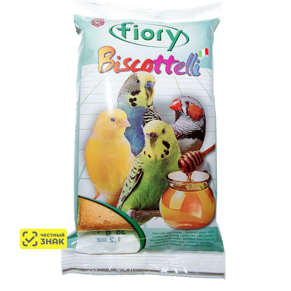 Fiory Biscottelli Бисквиты для птиц с медом, 35 г
Fiory Biscottelli Бисквиты для птиц с медом, 35 г
