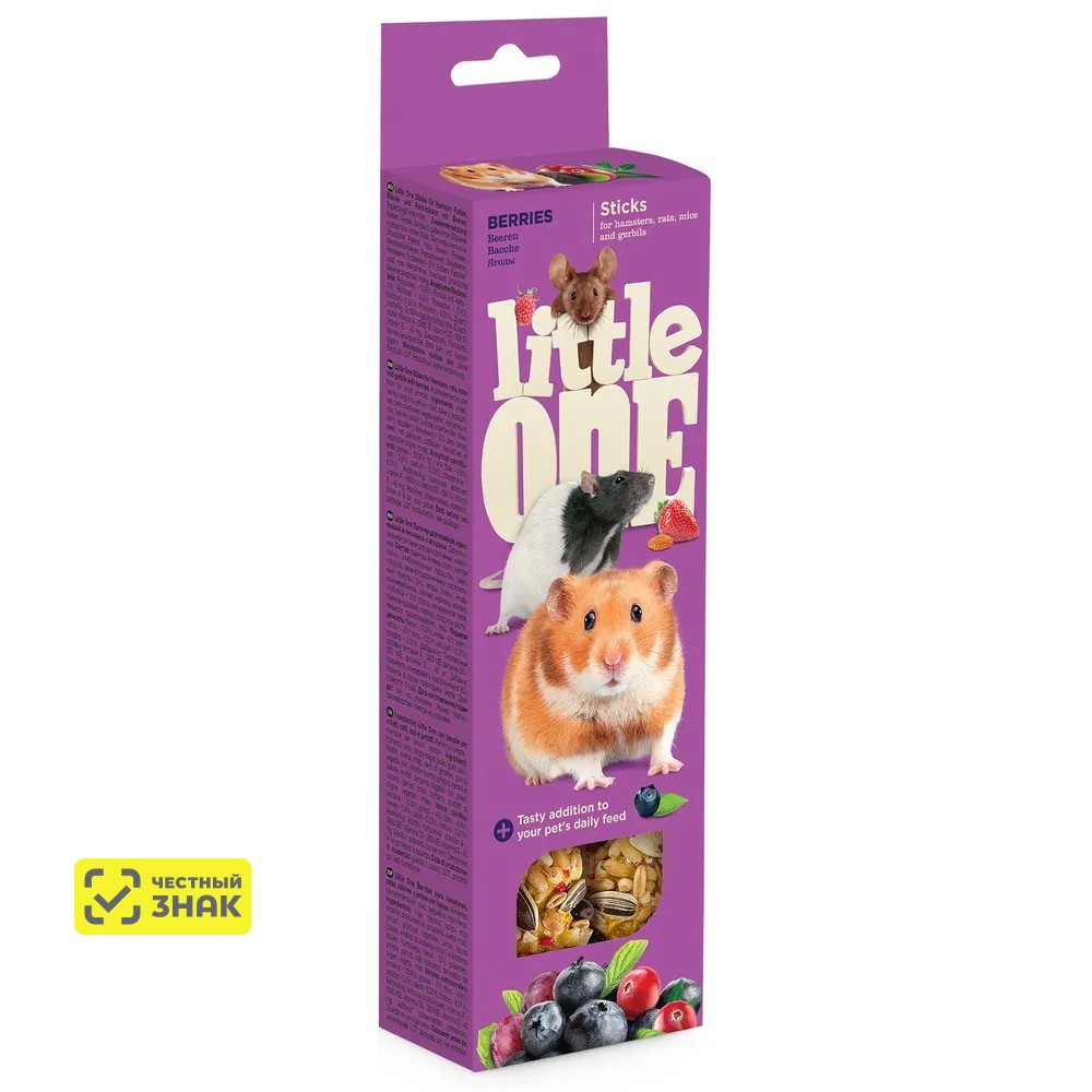Little One палочки для хомяков, крыс, мышей и песчанок с ягодами
Little One палочки для хомяков, крыс, мышей и песчанок с ягодами