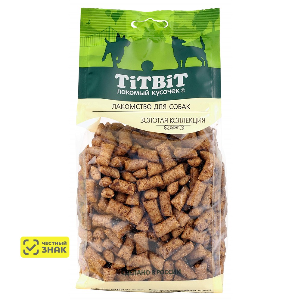 TiTBiT Лакомство Подушечки с обсыпкой из рубца говяжьего для собак, 370 гр.
TiTBiT Лакомство Подушечки с обсыпкой из рубца говяжьего для собак, 370 гр.