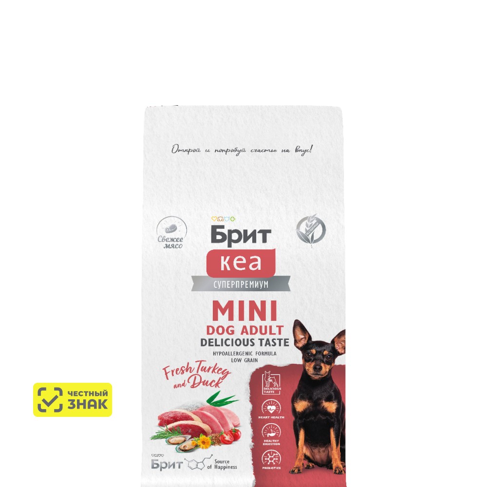 Brit Kea Mini Dog Adult Delicious Taste Сухой корм для взрослых собак мини-пород, с индейкой и уткой, 400 гр.
Brit Kea Mini Dog Adult Delicious Taste Сухой корм для взрослых собак мини-пород, с индейкой и уткой, 400 гр.