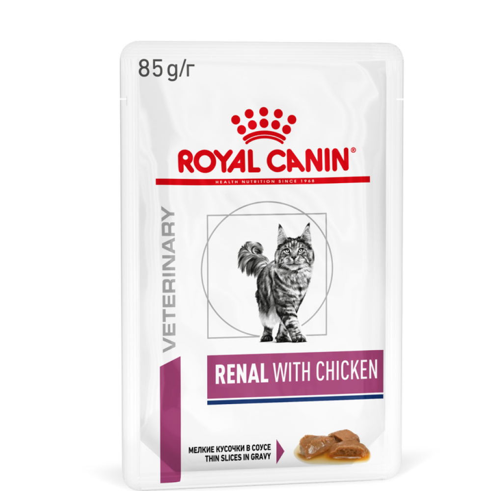 Royal Canin Renal Влажный корм (пауч) для поддержания функции почек у кошек, курица, 85 гр.
Royal Canin Renal Влажный корм (пауч) для поддержания функции почек у кошек, курица, 85 гр.