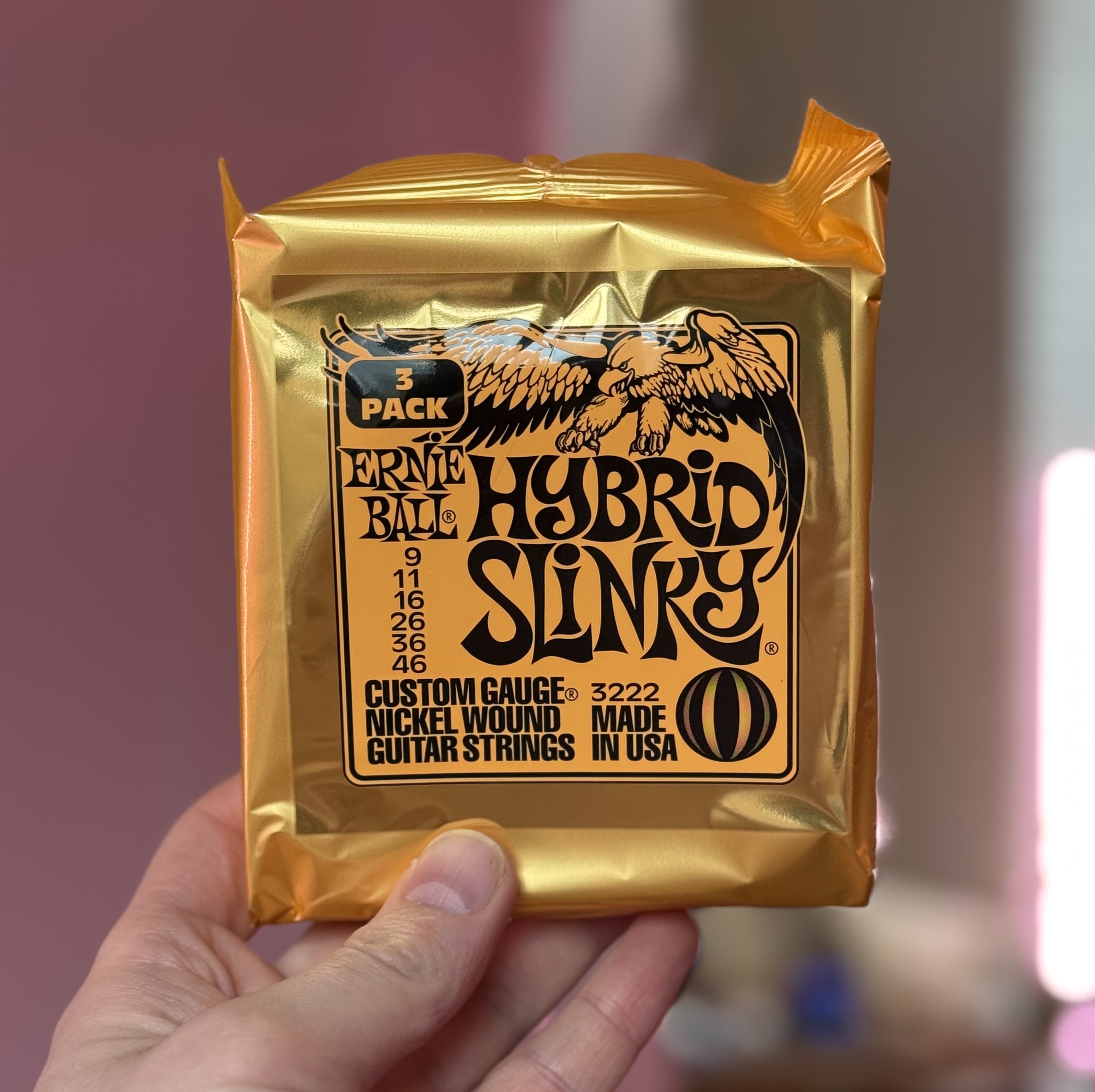 Ernie Ball Ernie Ball Hybrid Slinky 3-pack, 9-46, 3 комплекта струн для электрогитары