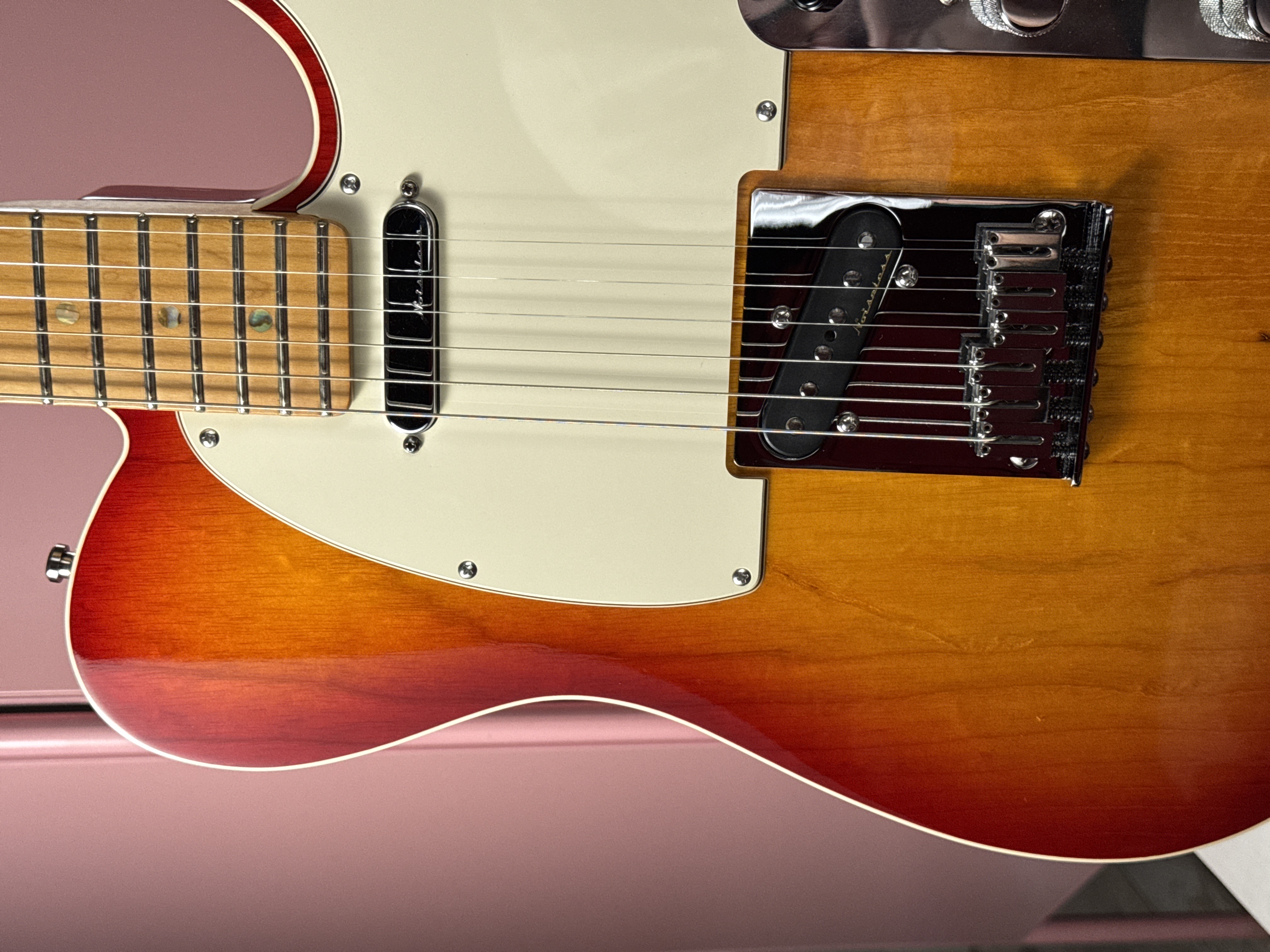 Fender American Deluxe Telecaster 2002 Cherry Sunburst, электрогитара, фото 9