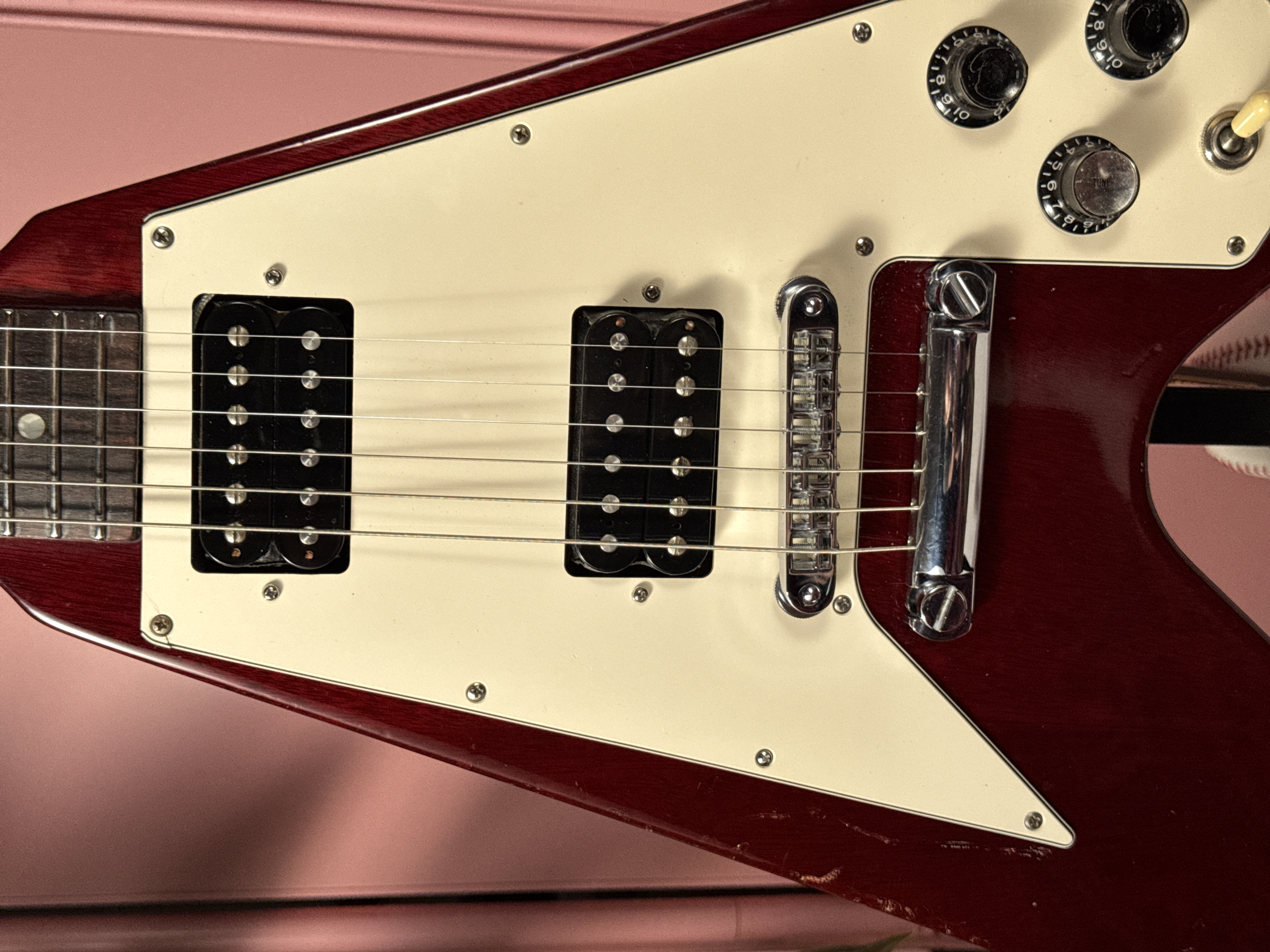 Gibson Flying V 67' Reissue 1999 Cherry, электрогитара, фото 6