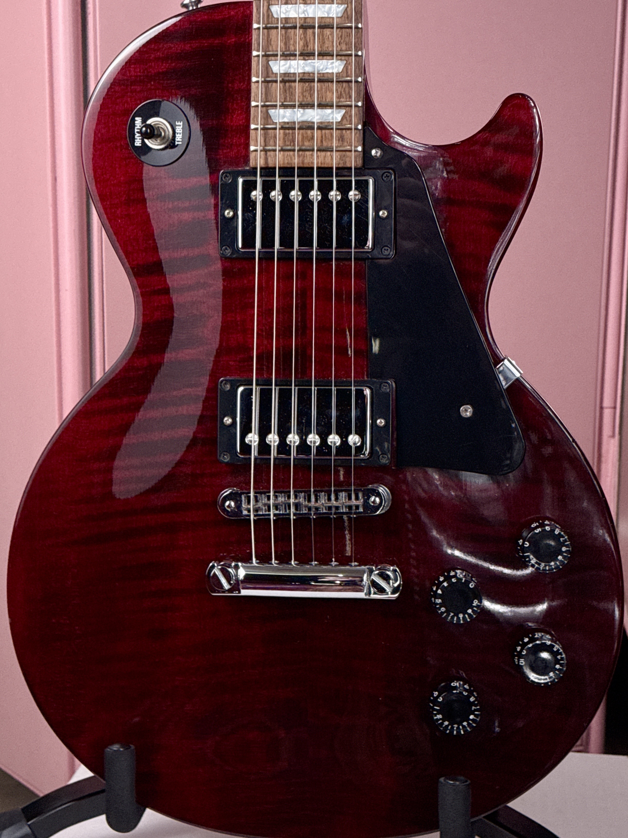 Gibson Les Paul Studio 2003 Wine Red с прозрачным финишем