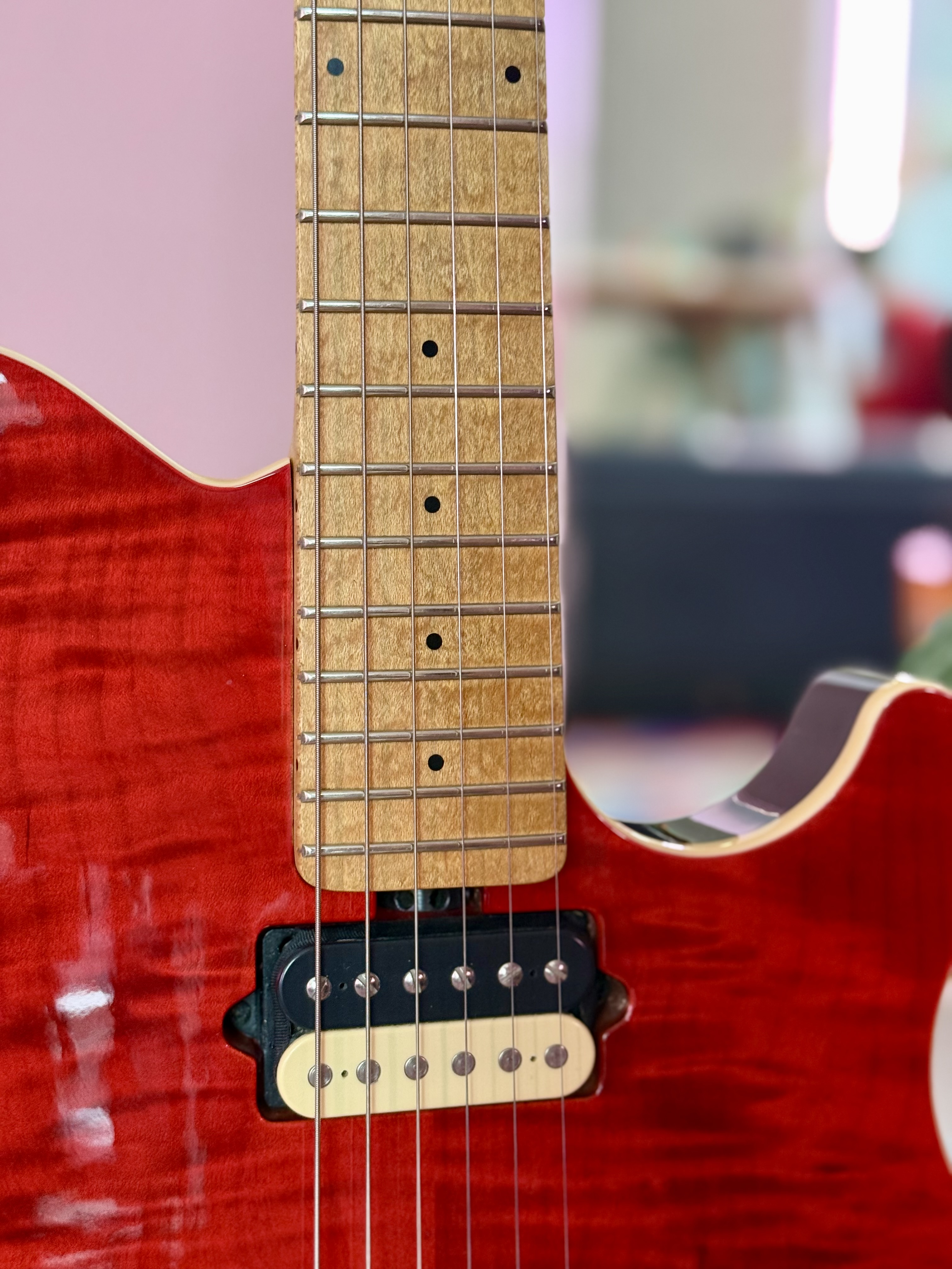 Ernie Ball Music Man Axis 2007 Trans Red, электрогитара, фото 6