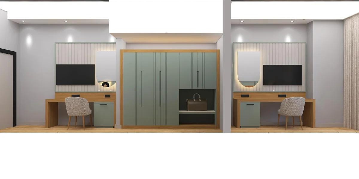 Family Room with Connecting Door (стандартный семейный номер с видом на территорию)