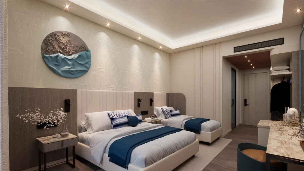 Family Room (2 Bath rooms & 2 Bed Rooms) (гранд семейный номер с видом на море)