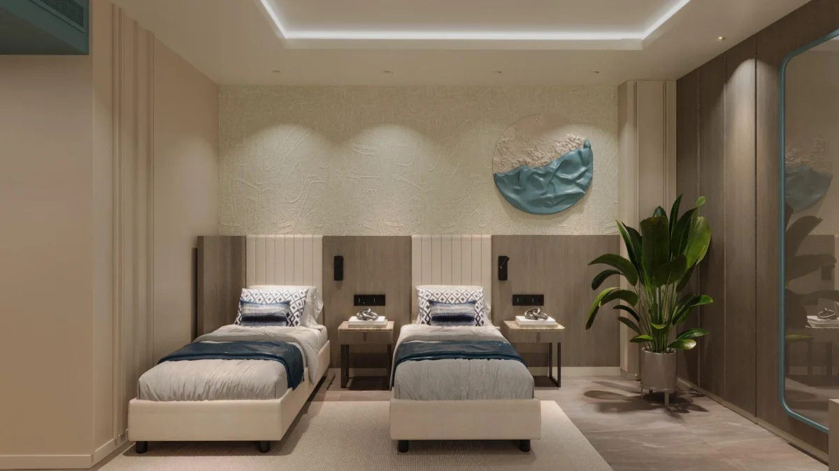 Family Room(1 Bath Room& 2 Bed Room) (гранд семейный номер с видом на горы)