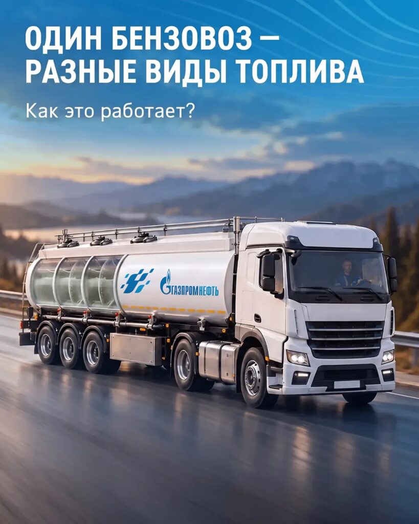 Как устроены бензовозы для перевозки нескольких видов топлива одновременно