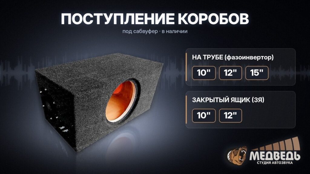 Обзор новых корпусов для сабвуферов от студии автозвука «Медведь»