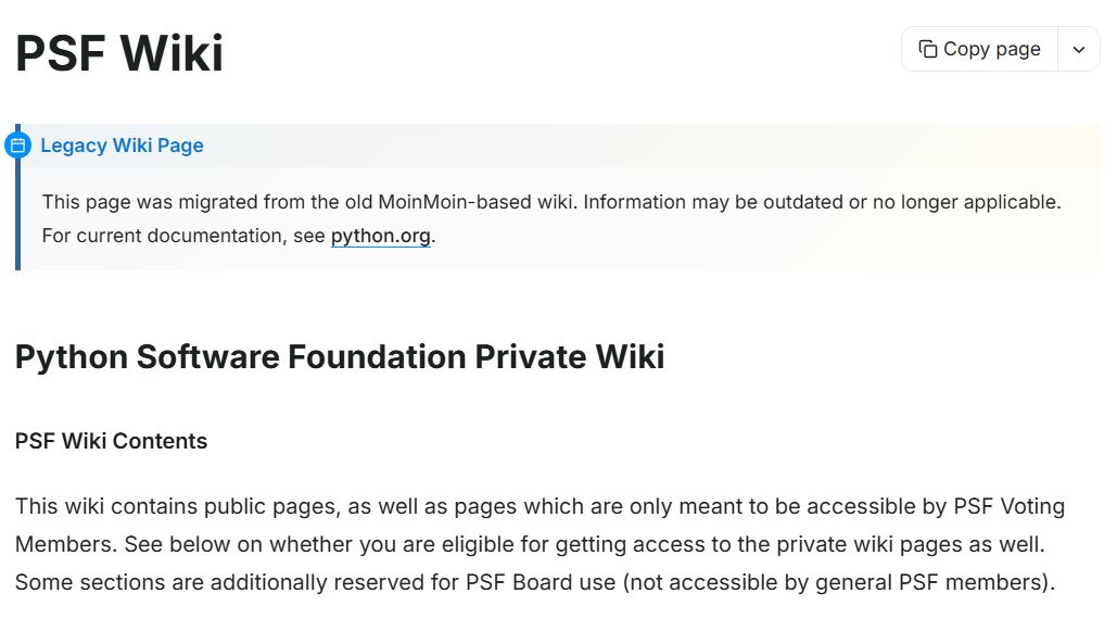 Вики Python, PSF и Jython перенесли на GitHub Pages