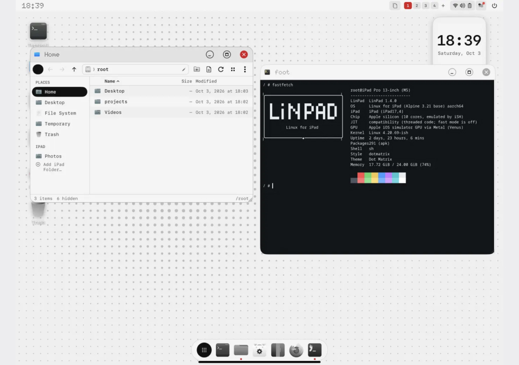 LinPad запускает Linux-приложения на iPad без джейлбрейка