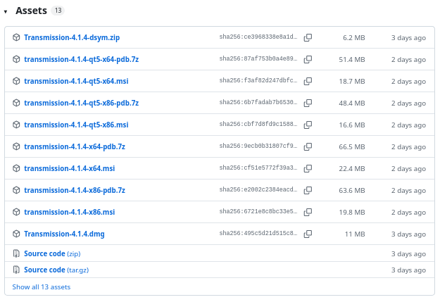 Вышел BitTorrent-клиент Transmission 4.1.4 с исправлениями безопасности и ошибок