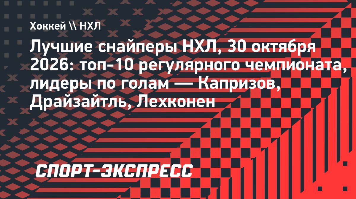 Кирилл Капризов возглавил гонку снайперов НХЛ сезона-2026/27