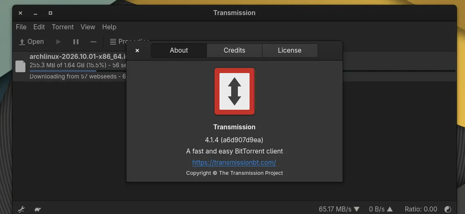Вышел BitTorrent-клиент Transmission 4.1.4 с исправлениями безопасности и ошибок