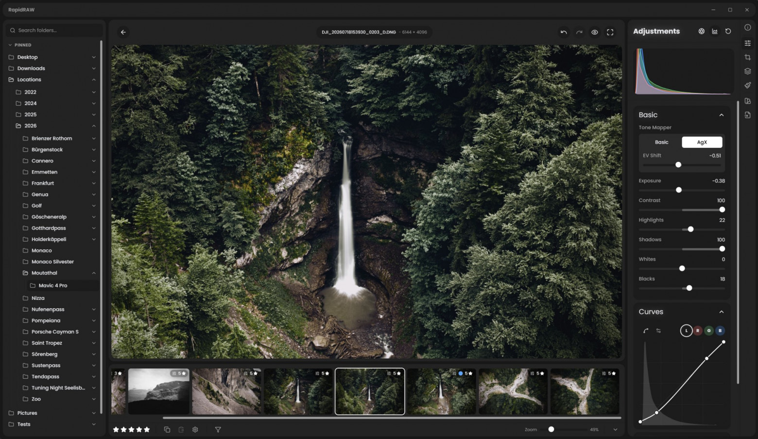 В RapidRAW 1.6.6 добавили 2,5D-эффекты, ИИ-шумоподавление и автоуровень
