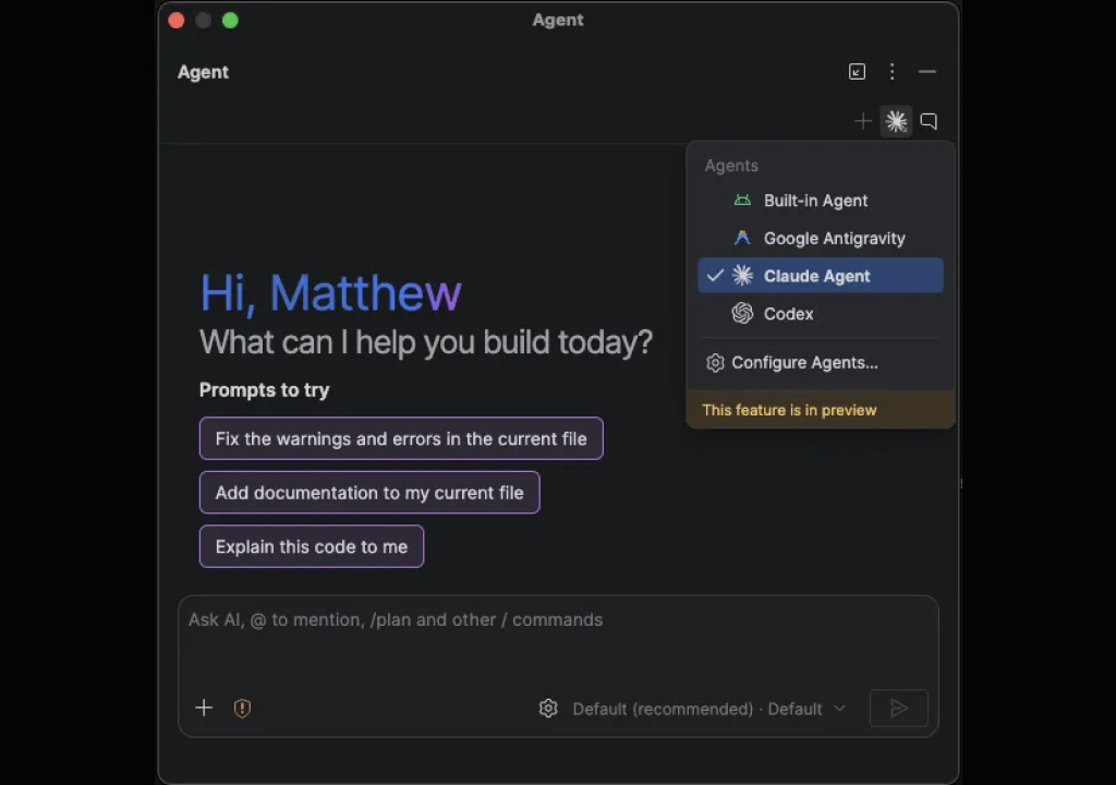 В Android Studio Rabbit 2 добавили подключение AI-агентов через ACP